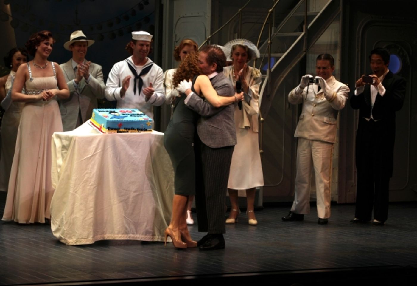 Photo Coverage: Joel Grey Celebrates His 80th Birthday with Bernadette Peters & ANYTHING GOES Company  Image