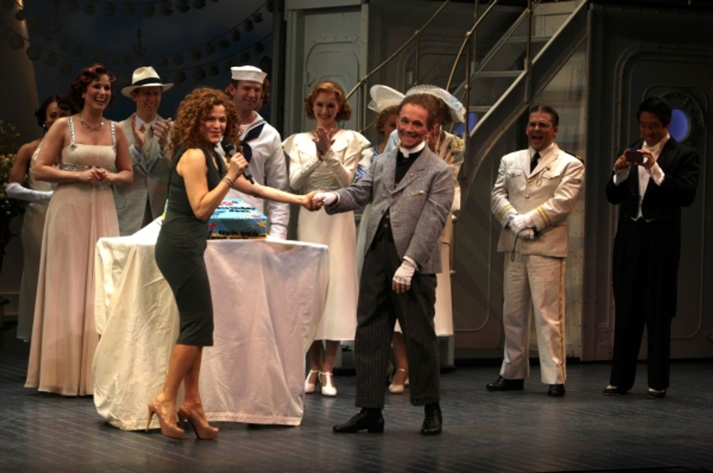 Photo Coverage: Joel Grey Celebrates His 80th Birthday with Bernadette Peters & ANYTHING GOES Company  Image