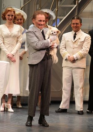 Joel Grey & Dog Miguelito Photo