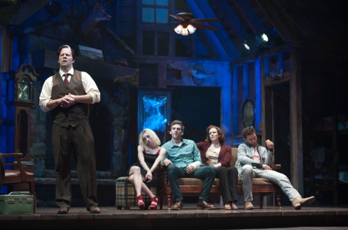 Shuler Hensley, Kylie Brown, Lucas Kavner, Emily Skinner and Justin Guarini at 