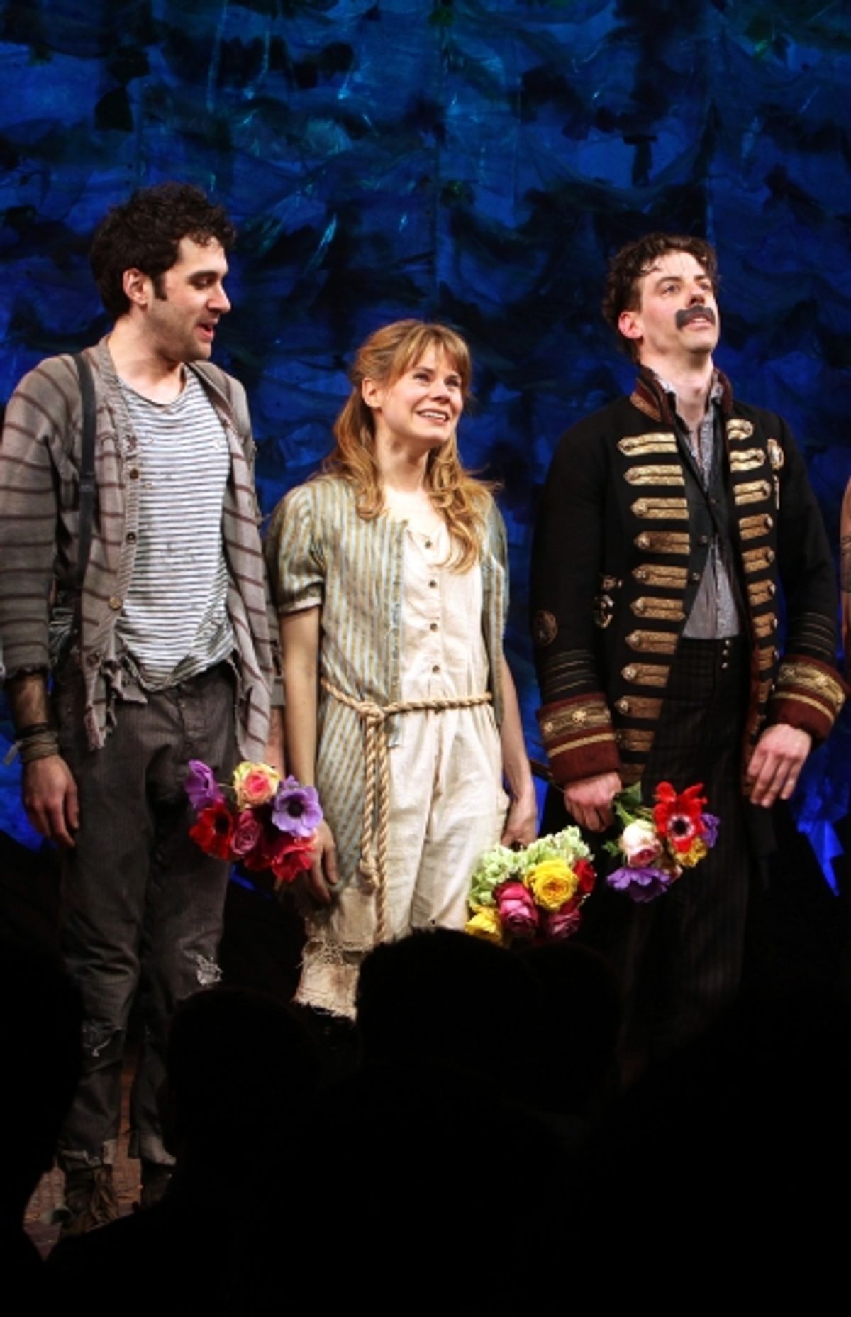 Adam Chandler-Berat, Celia Keenan-Bolger, Christian Borle at 