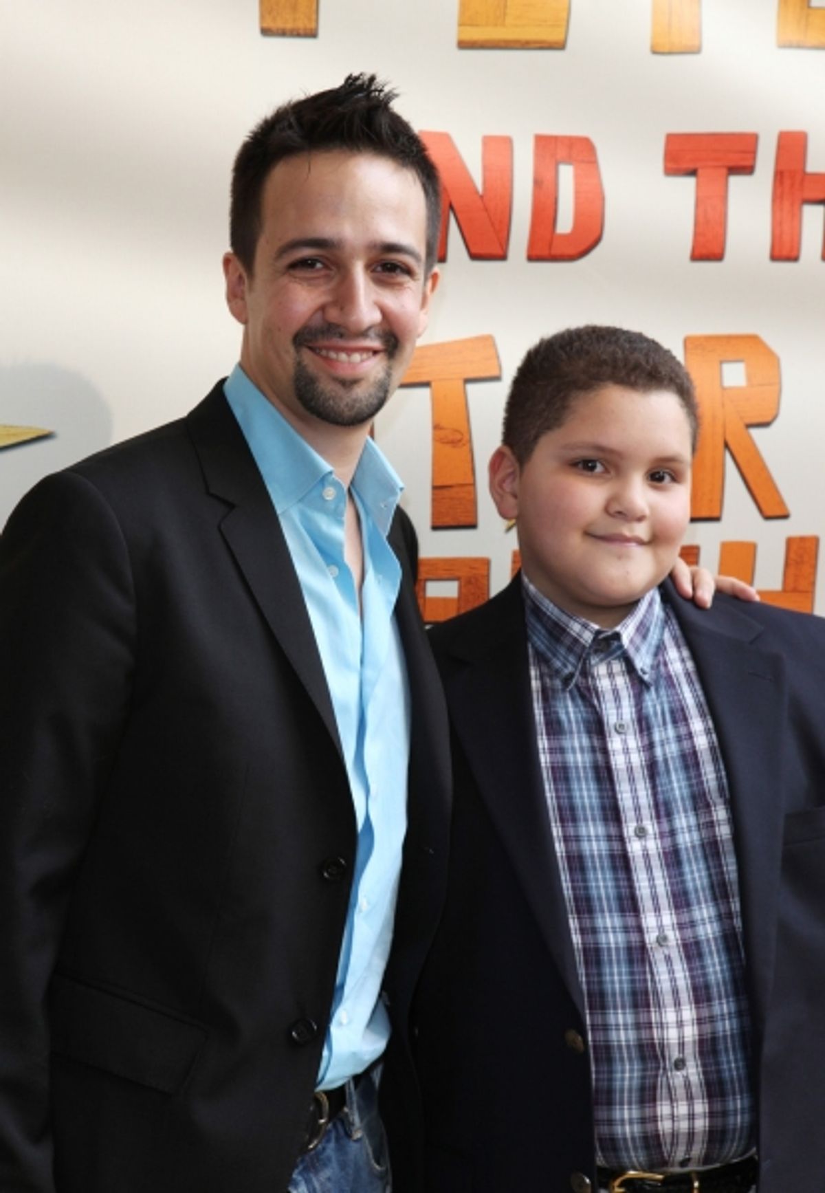 Lin-Manuel Miranda with godson Miguel  at 