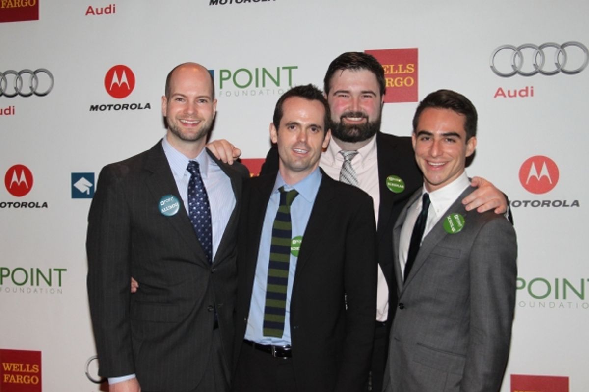 Point Scholars John Downey, Matthew Smith, Derek Blechinger and Diego Arango at 