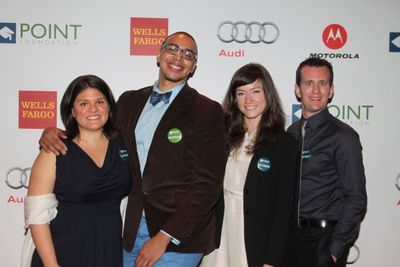 Point Scholars Lilia Espinoza, Derrick Miller-Handley, Ellen Adams and Garrett Zuerch Photo