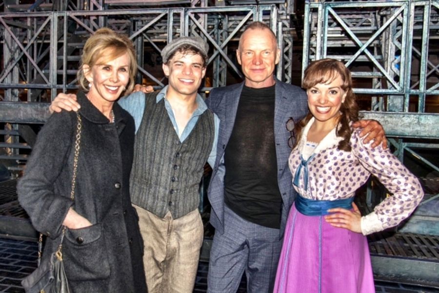 Photo Flash: Sting Visits NEWSIES! Image