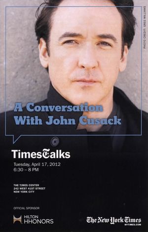TimesTalks: A Conversation with John Cusack interviewed by Dave Itzkoff  Photo