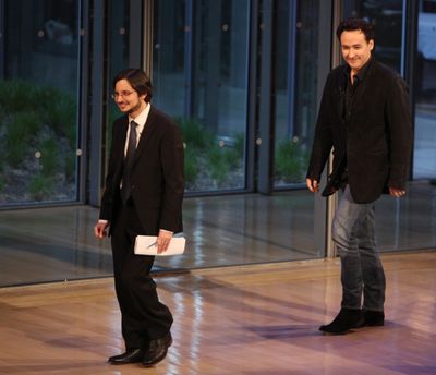 Dave Itzkoff  & John Cusack Photo