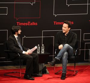 Dave Itzkoff  & John Cusack Photo