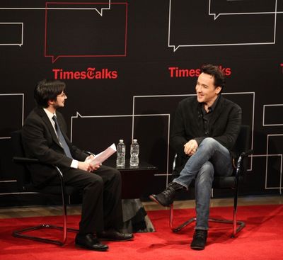 Dave Itzkoff  & John Cusack Photo