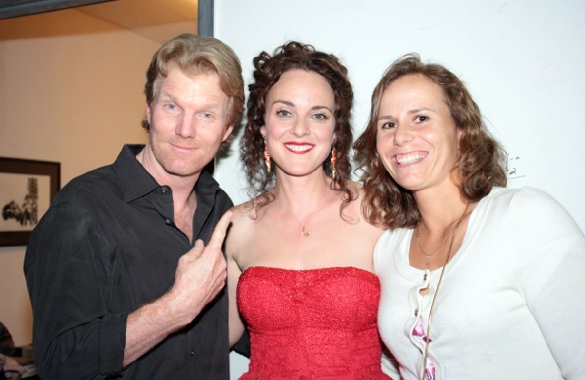 Jim Courier, Melissa Errico, and guest at 