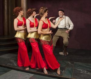 Ken Jones (Cecil B. DeMille) & harem girls Photo