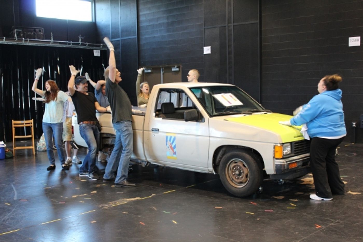 Photo Flash: Hunter Foster, Allison Case, et al. In Rehearsal for La Jolla's HANDS ON A HARDBODY!  Image
