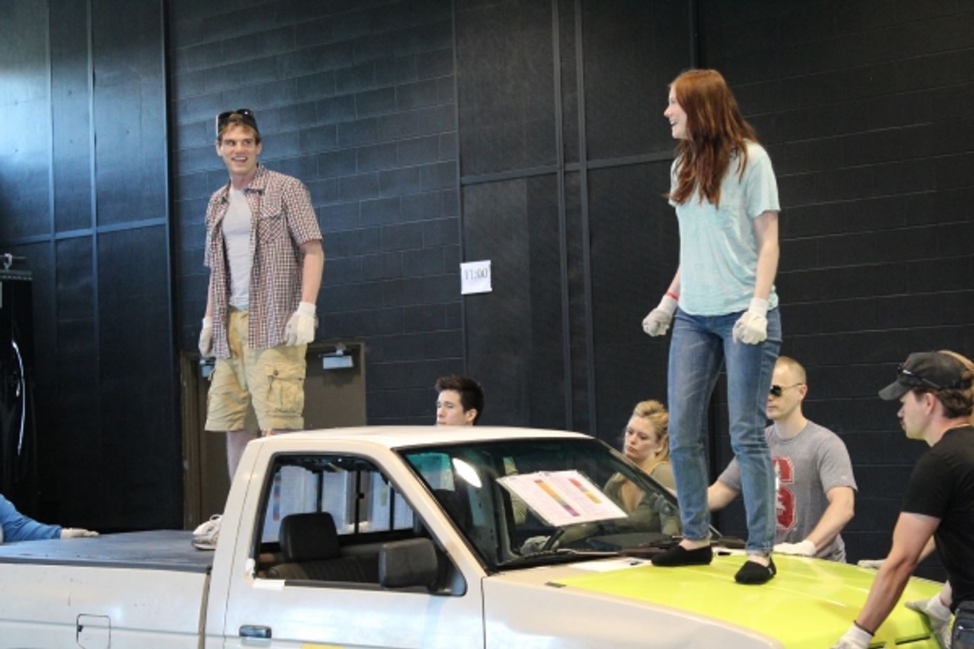 Photo Flash: Hunter Foster, Allison Case, et al. In Rehearsal for La Jolla's HANDS ON A HARDBODY!  Image