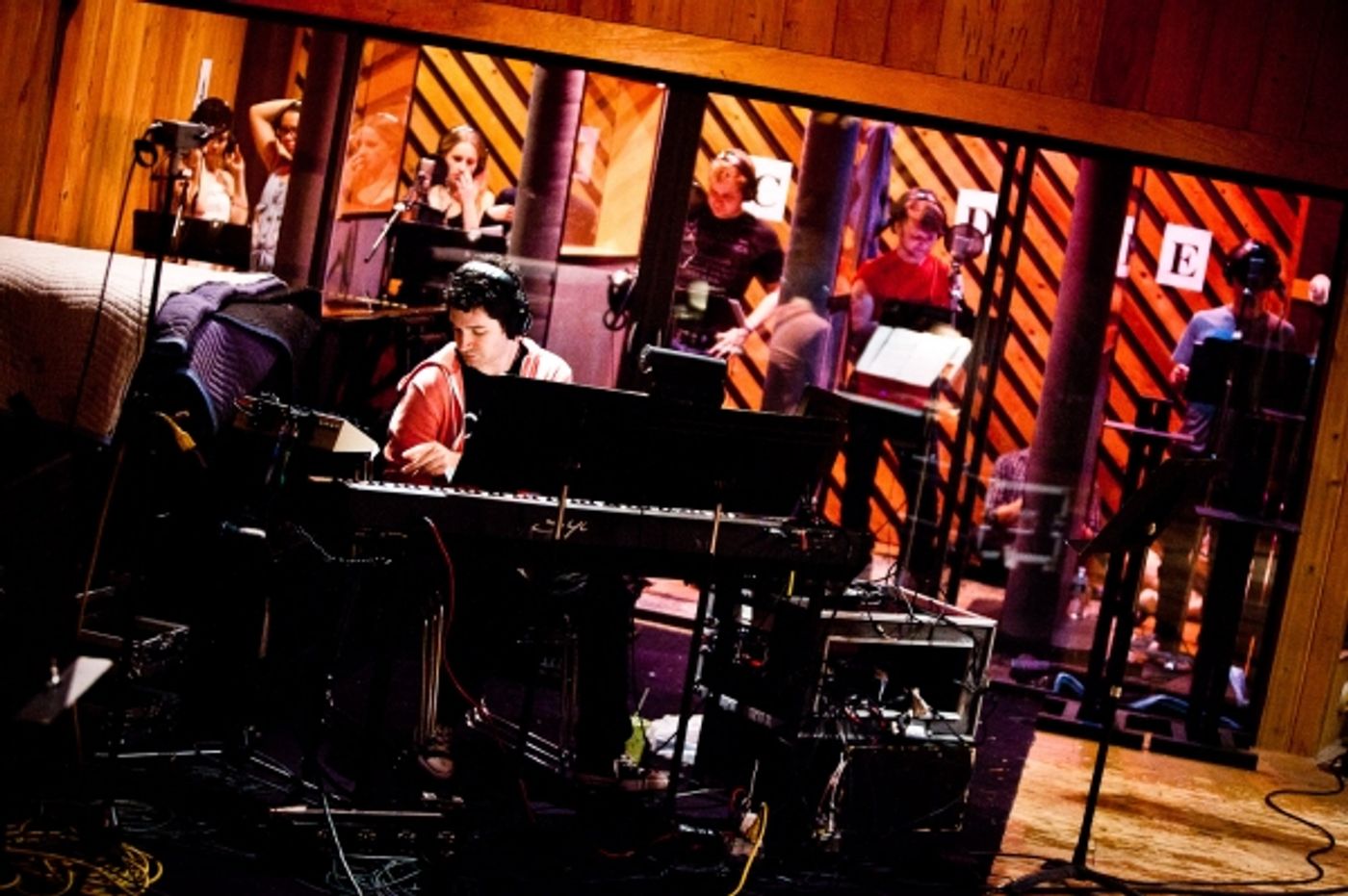 Photo Flash: In the Recording Studio with the Cast of CARRIE!  Image