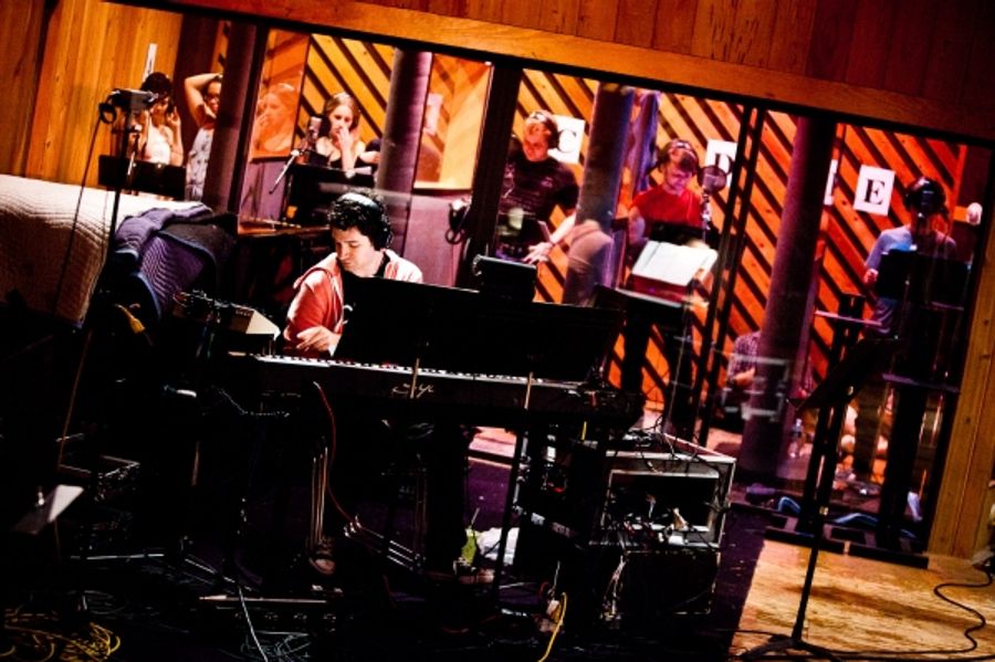Photo Flash: In the Recording Studio with the Cast of CARRIE! Image