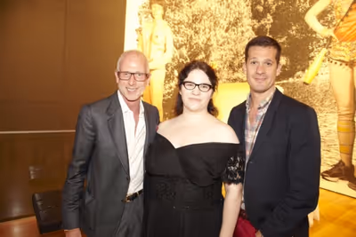 Jamie Drake and friend with Katherine Kovner Photo