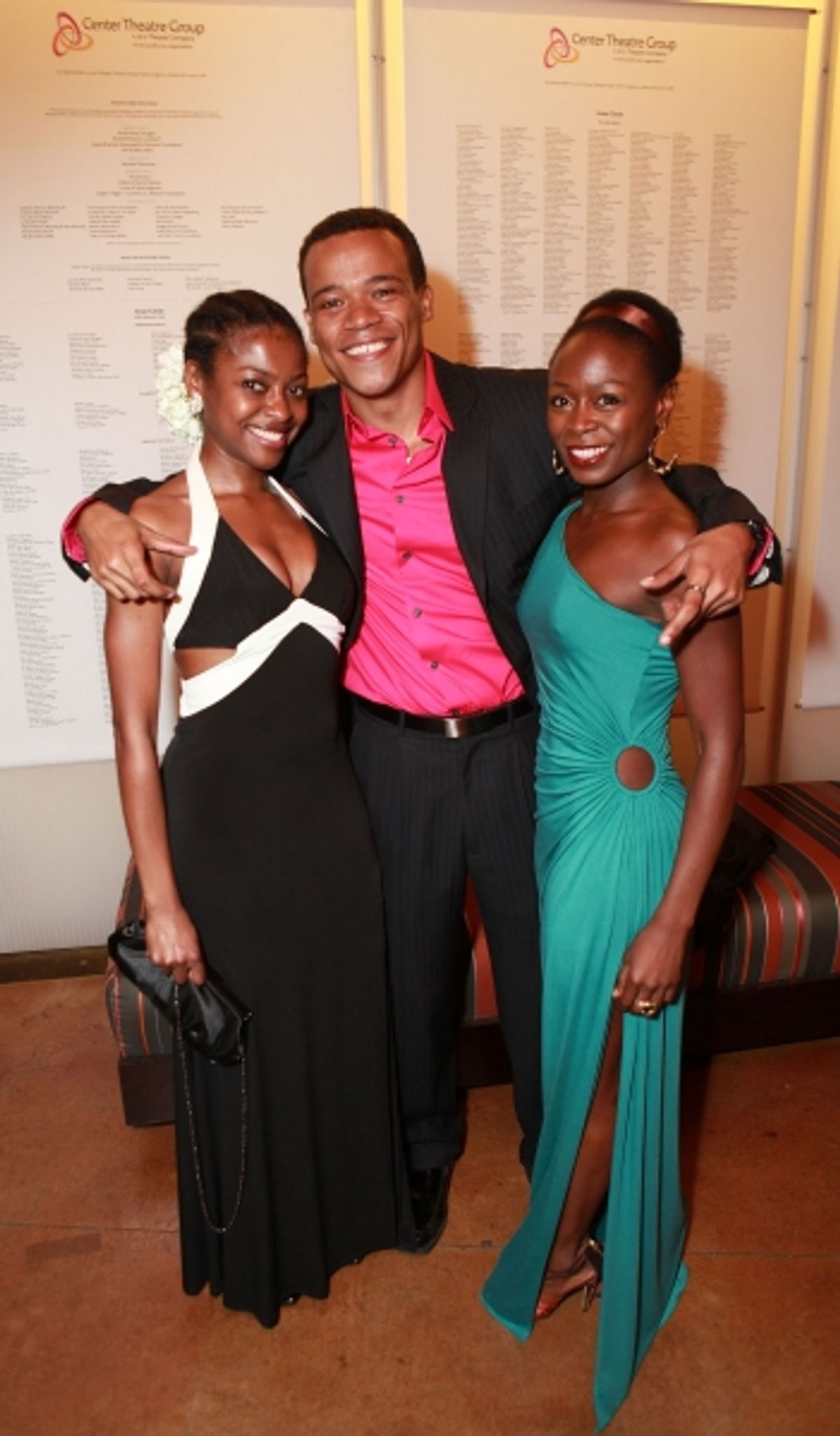 CULVER CITY, CA - JANUARY 19: (L-R) Cast members Pascale Armand, LeRoy McClain and Zainab Jah pose during the party for the opening night performance of 'The Convert' at Center Theatre Group's Kirk Douglas Theatre on April 19, 2012 in Culver City, Califor at 