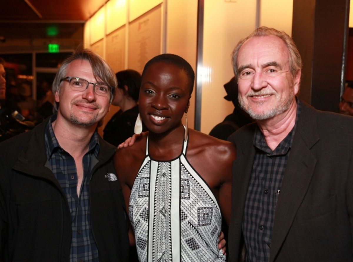Glen Mazzara, Danai Gurira and Wes Craven
 at 