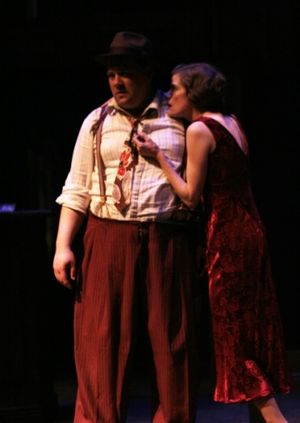 Fred Barker (Matt Erkel) and his girlfriend Paula Harmon (Kimberly Richardson) are both unlucky in love. @ BroadwayWorld Fred Barker (Matt Erkel) and his girlfriend Paula Harmon (Kimberly Richardson) are bo Photo