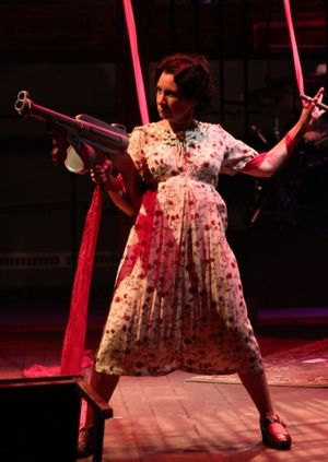 Ma Barker (Cathleen Fuller), as described by J. Edgar Hoover, is out for blood. Photo