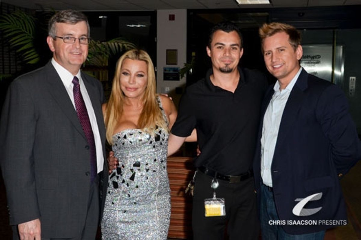 Thousand Oaks Civic Arts Plaza Artistic Director Barry McComb, Taylor Dayne, Jonathan Serret and Chris Isaacson at 