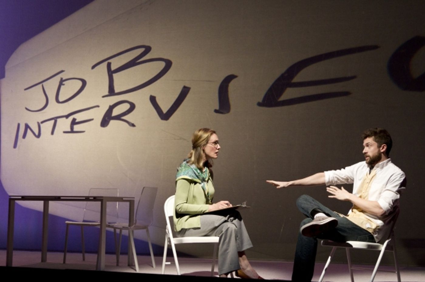Photo Flash: First Look at Topher Grace, Olivia Thirlby in Second Stage's LONELY, I'M NOT  Image