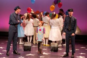 Brian Butera (Larsson), Julianna Rigoglioso (Pippi), Daniel Moser (Klang) Photo