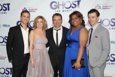 Richard Fleeshman, Caissie Levy, Matthew Warchus, Da'Vine Joy Randolph and Bryce Pink Photo