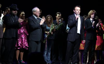 Dave Stewart, Bruce Joel Rubin & Director Matthew Warchus  Photo