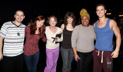 Richard Fleeshman with GHOST cast members Photo