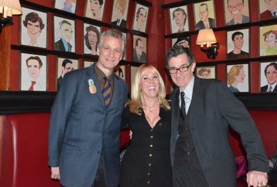 Rick Elice, NYTW Board Co-President Heather Randall and Roger Rees Photo