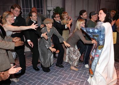 Cameron Adams with Kathleen Marshall, Kelli O'Hara, Robyn Hurber, Michael McGrath & C Photo