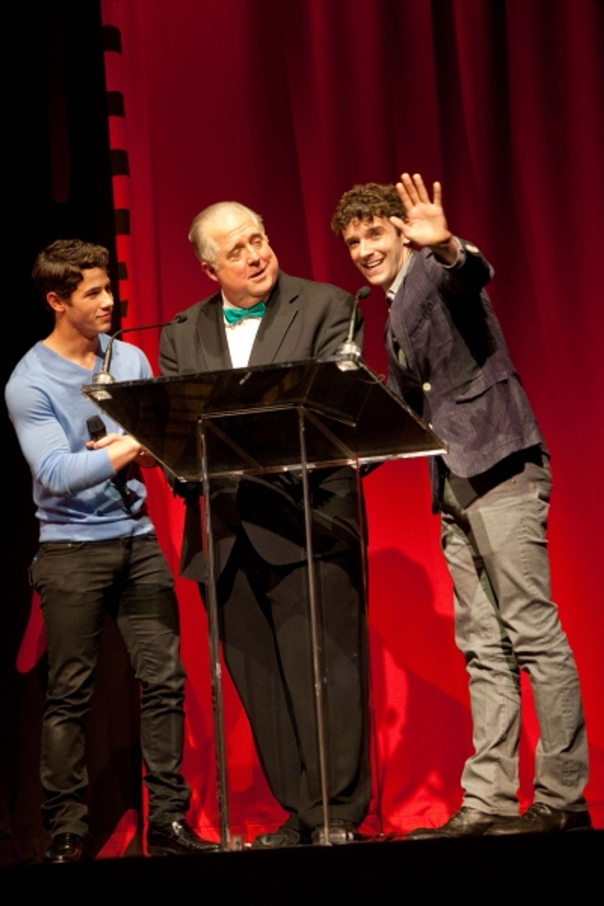 Nick Jonas, Rob Bartlett and Michael Urie at 