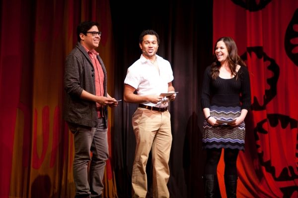 George Salazar, Corbin Blue and Lindsay Mendez Photo