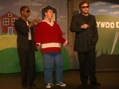 Jordan C. Allen as the Hollywood Assistant, Matthew Crawford as Flat Stanley, and Jor Photo