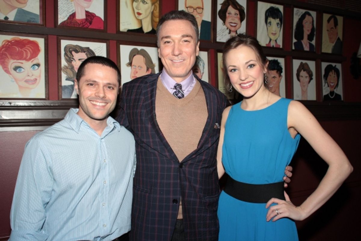 Joshua Bergasse, Patrick Page, Laura Osnes at 