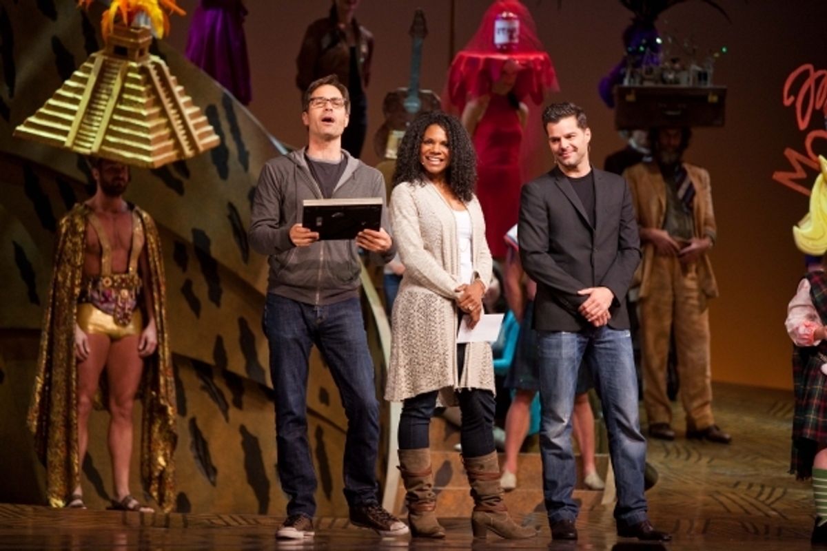 Eric McCormack, Audra McDonald, Ricky Martin. Photo Credit: Kevin Thomas Garcia at 