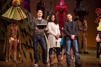 Eric McCormack, Audra McDonald, Ricky Martin. Photo Credit: Kevin Thomas Garcia Photo