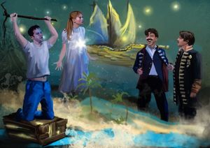 Christian Borle and the cast of PETER AND THE STARCATCHER Photo