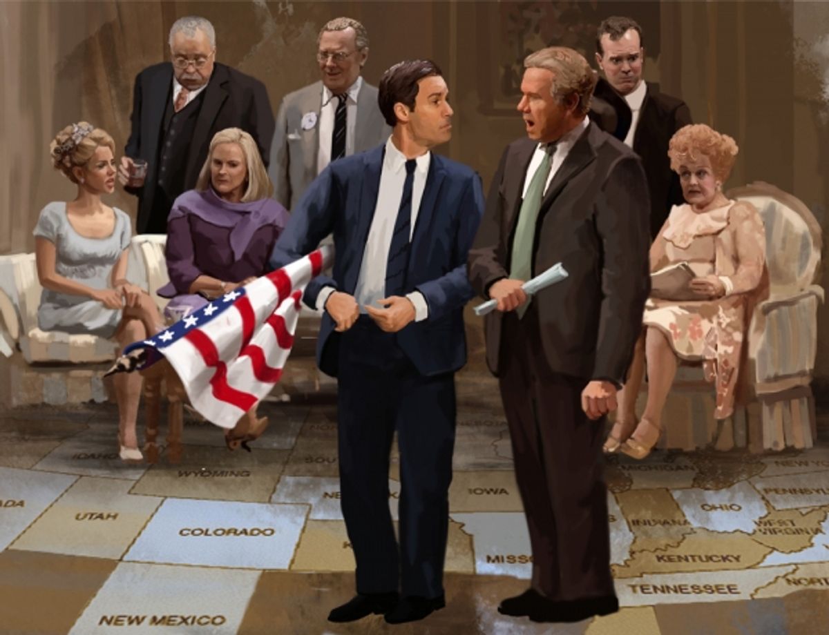 Eric McCormack, John Laroquette and the cast of The Best Man at 