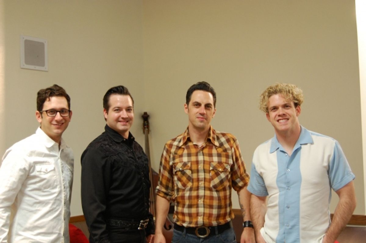 Posing, Dan Mills, Robert Shaw, Steve Benoit, Colte Julian at 