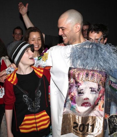 Dennis Stowe with Raul Esparza, Talon Ackerman, Michelle Duffy & Company Photo