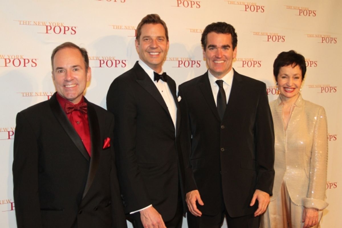 Stephen Flaherty, Steven Reineke, Brian d'Arcy James and Lynn Ahrens
 at 