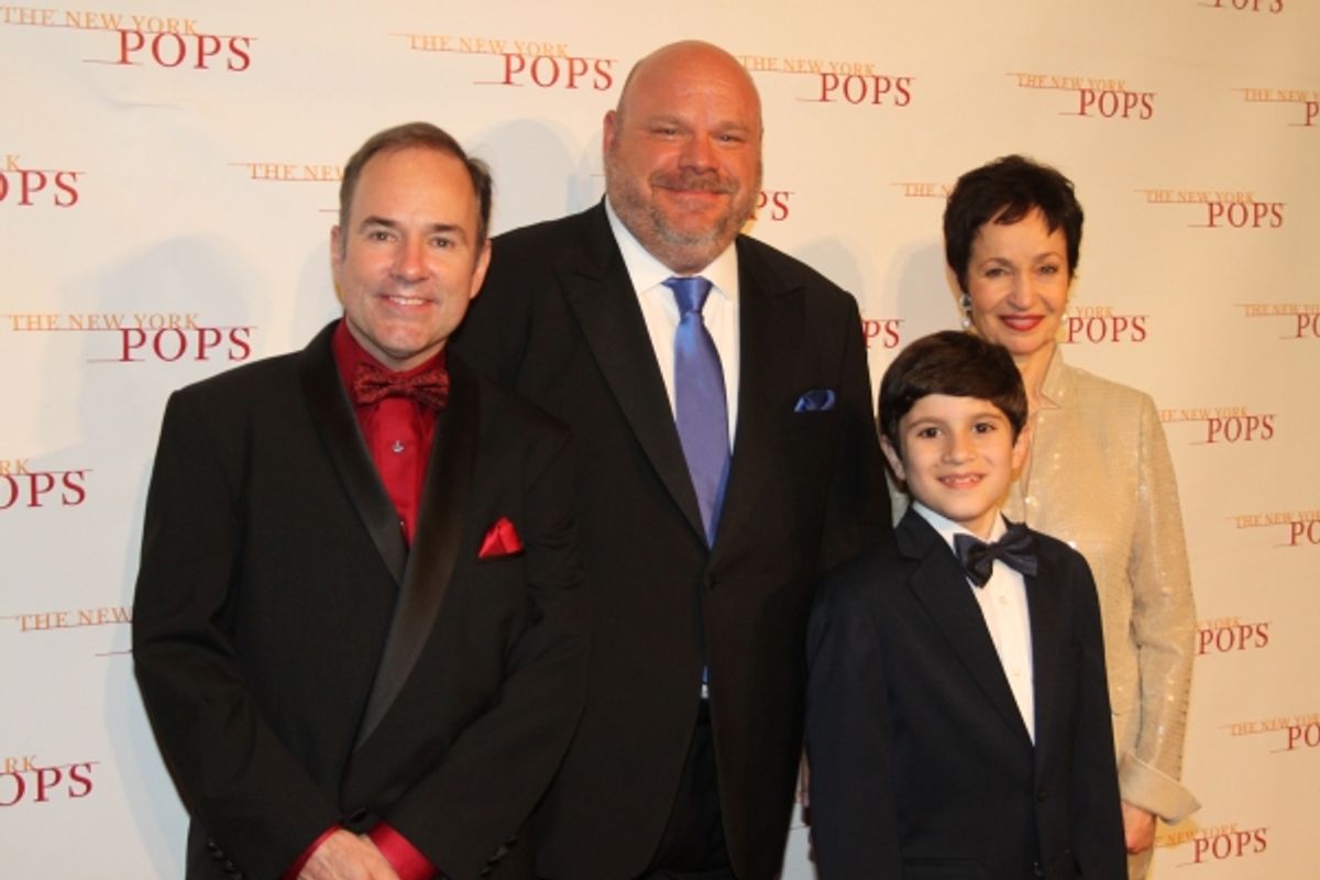 Stephen Flaherty, Kevin Chamberlin, Lewis Grosso and Lynn Ahrens at 