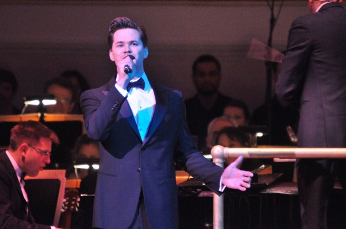 Andrew Rannels at Andrew Rannells, Marin Mazzie, et al. at New York Pops 29th Birthday Gala