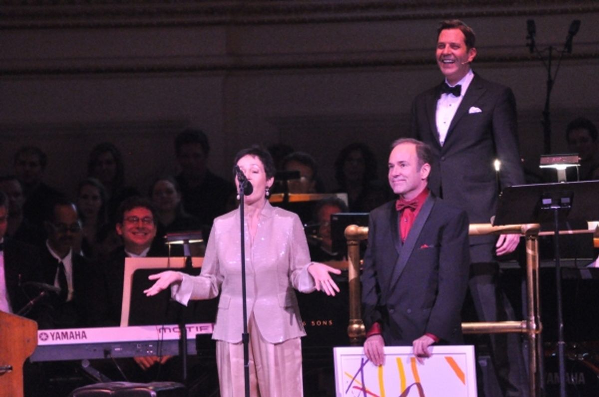 Lynn Ahrens, Stephen Flaherty and Steven Reineke at 