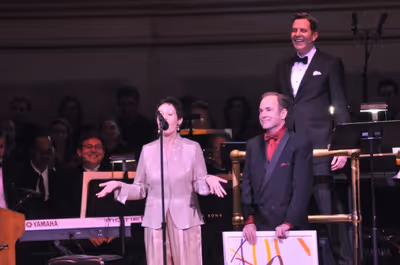 Lynn Ahrens, Stephen Flaherty and Steven Reineke Photo
