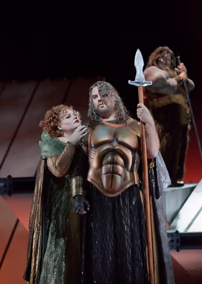 Stephanie Blythe as Fricka and Bryn Terfel as Wotan in Wagner's "Das Rheingold" Photo