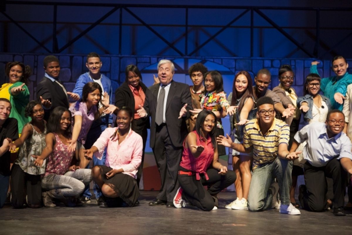 Marty Markowitz and the cast of FOOTLOOSE THE MUSICAL at 