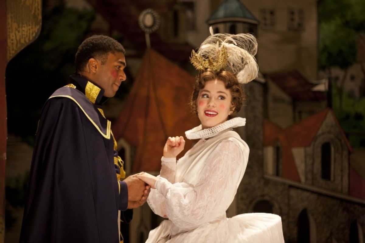 Nik Walker (Cinderellaâ€™s Prince) and Jenny Latimer (Cinderella)
 at 